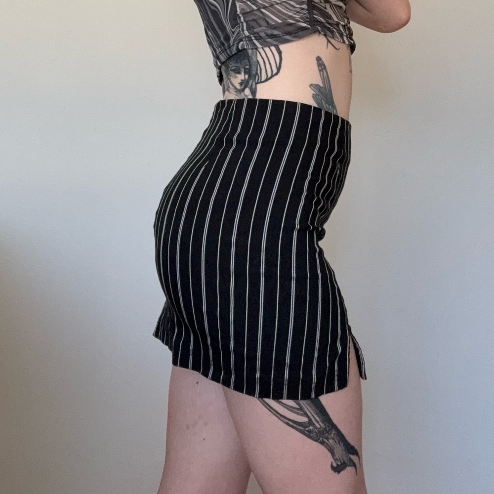 Urban Outfitters Black Pinstripe Mini Skirt